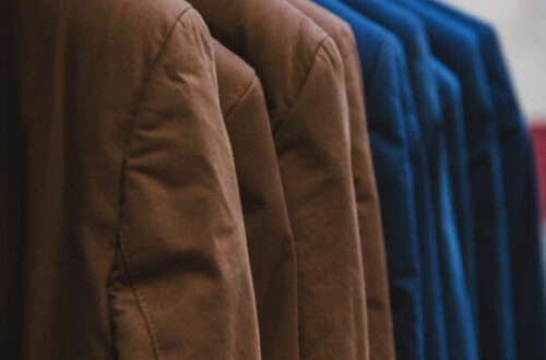 Brown and blue coat lot