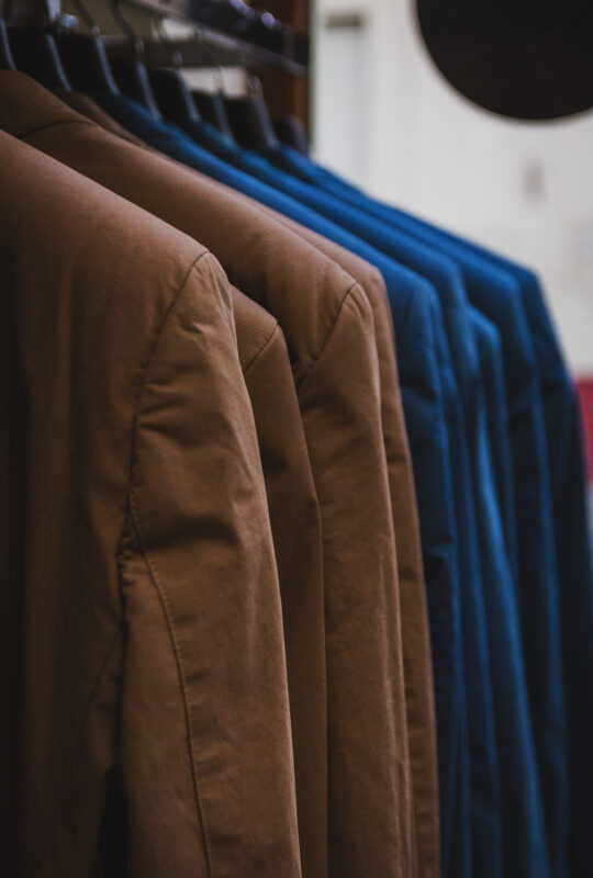 Brown and blue coat lot